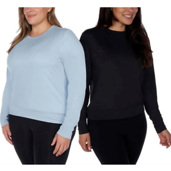 NEW 2 Pack Set of Lukka Lux Long Sleeve Active UPF 30 Stretch Top Shirts Tees 18 - Picture 1 of 6